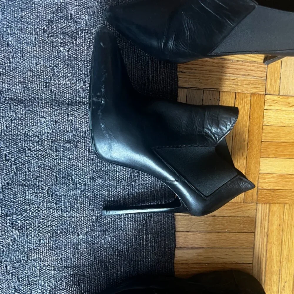 Saint Laurent Black Ankle Boots - Picture 3 of 6